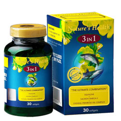 3 in 1 ( Squale + Salmon Omega3 + E.P.O) 30 Softgels