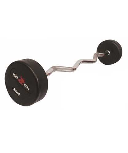 Urethane Coated Curl Barbell 30KG – IR4402