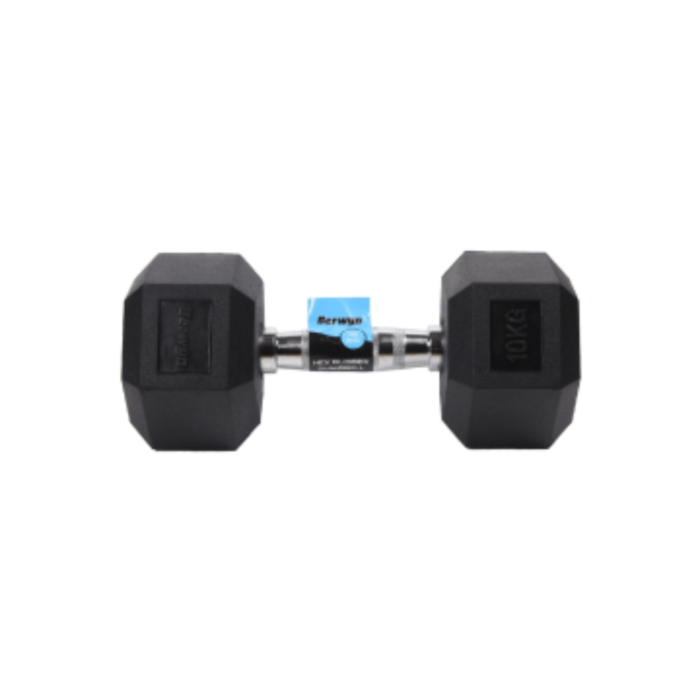 Dumbbell Karet Hexagonal 10 Kg