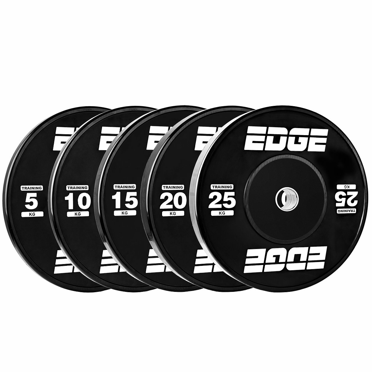 Plate Bumper Black Eco Weightlifting Plate Paird (25Kg x 2)