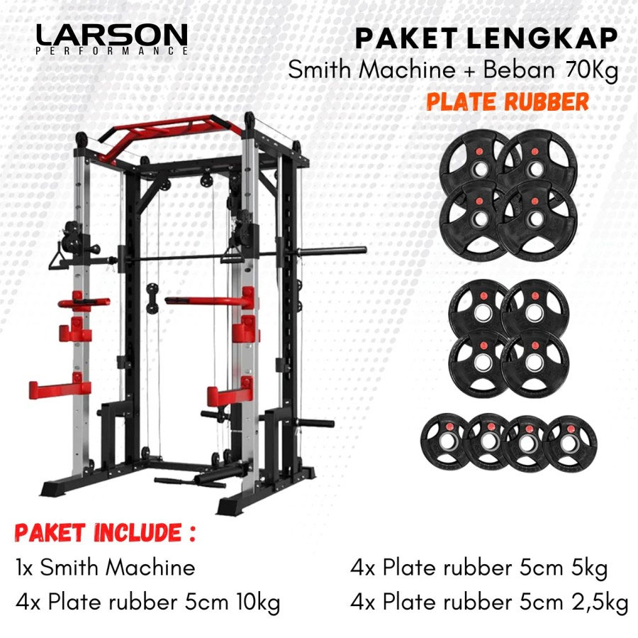 Smith Machine Functional + Beban 70Kg