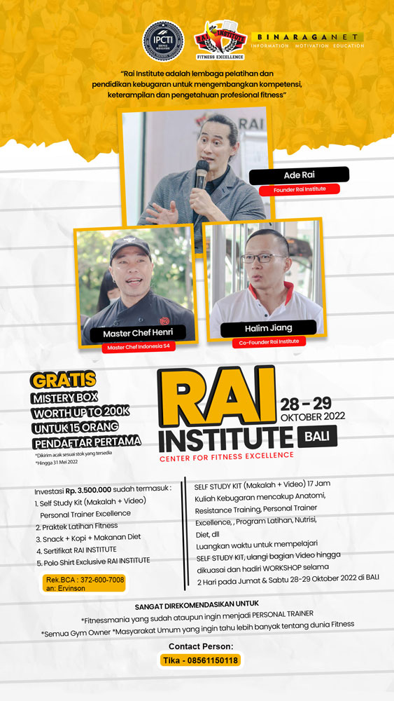 Sertifikasi Personal Trainer Rai Institute
