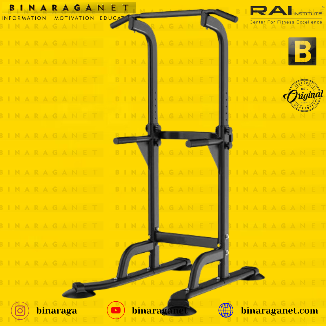 Alat Fitness Pull Up Power Rack Horizonal Bar Home Gym - 4001F